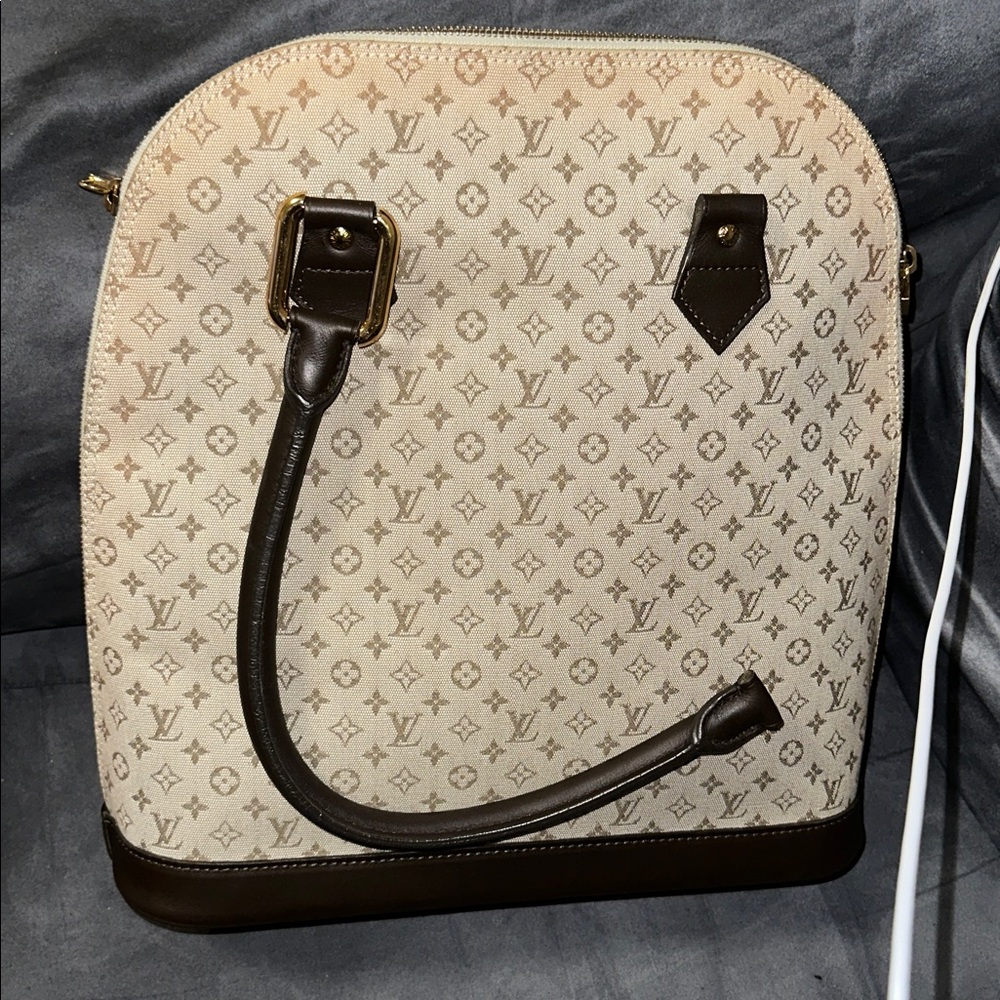 Louis Vuitton Tan and Gold Laptop Bag PRE-OWNED. Project bag. - Picture 4 of 16